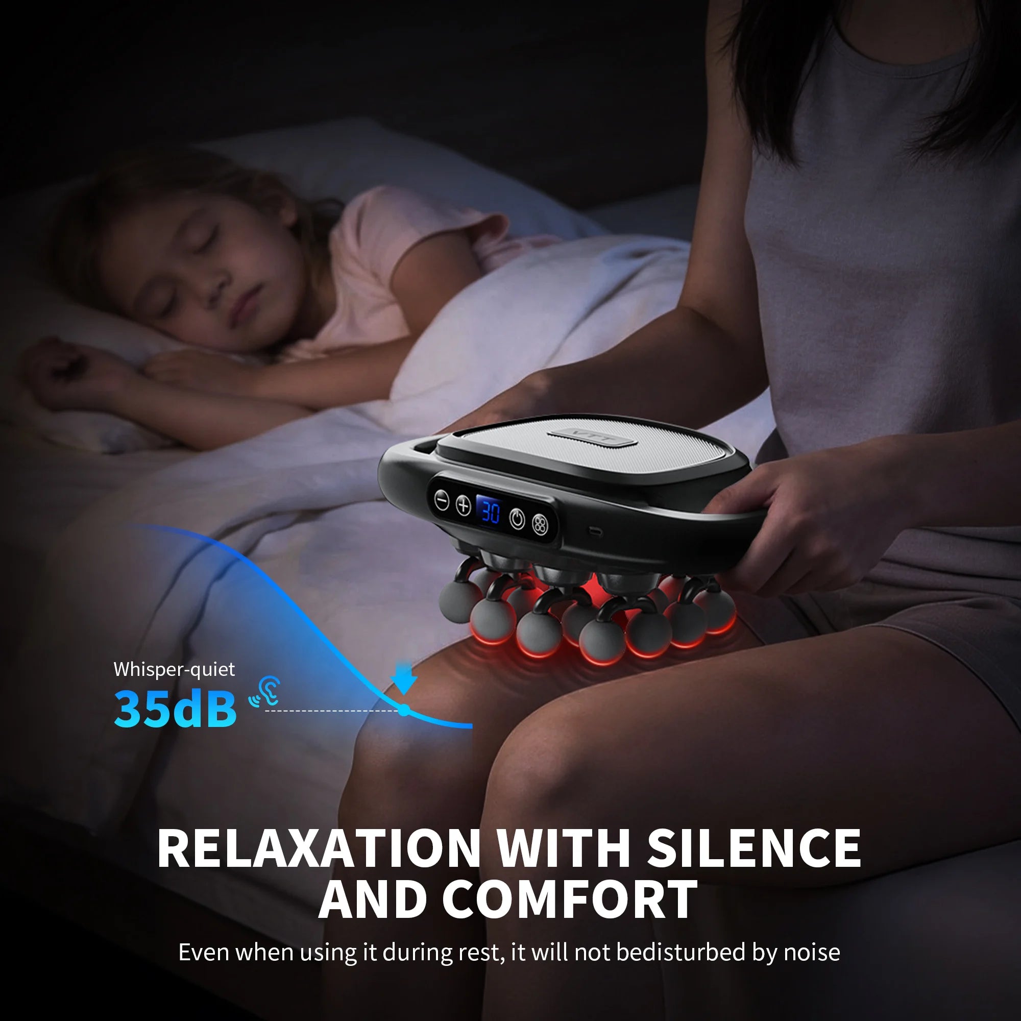 VTT 16-Head Massage Gun: 3 Modes, 30 Intensities, Quiet Deep Tissue Muscle Pain Relief