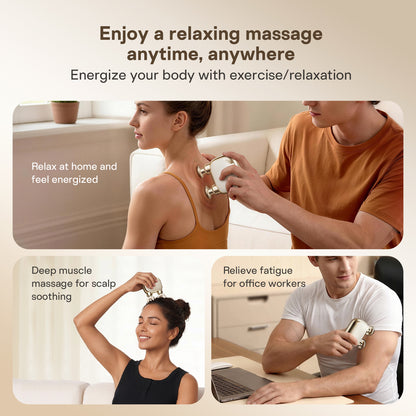 VTT Mini Fascial Massage Gun, Mini Pocket Massager, Portable Handheld Deep Tissue Massager with Dual Massage Heads for Women, Gentle Muscle Relief for Home & Office