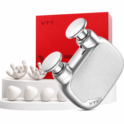 VTT Mini Fascial Massage Gun, Mini Pocket Massager, Portable Handheld Deep Tissue Massager with Dual Massage Heads for Women, Gentle Muscle Relief for Home & Office